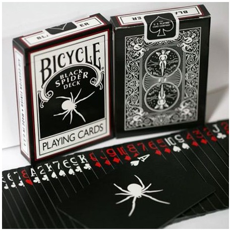 Black SPIDER Deck Cartas Bicycle
