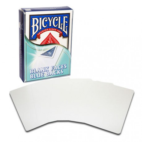 Jeu de 52 cartes Bicycle Faces Blanches, dos Bleus